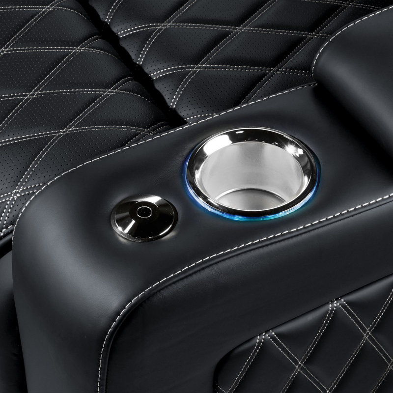 Valencia Theater Seating Leather Home Theater Seating with Cup Holder Wayfair